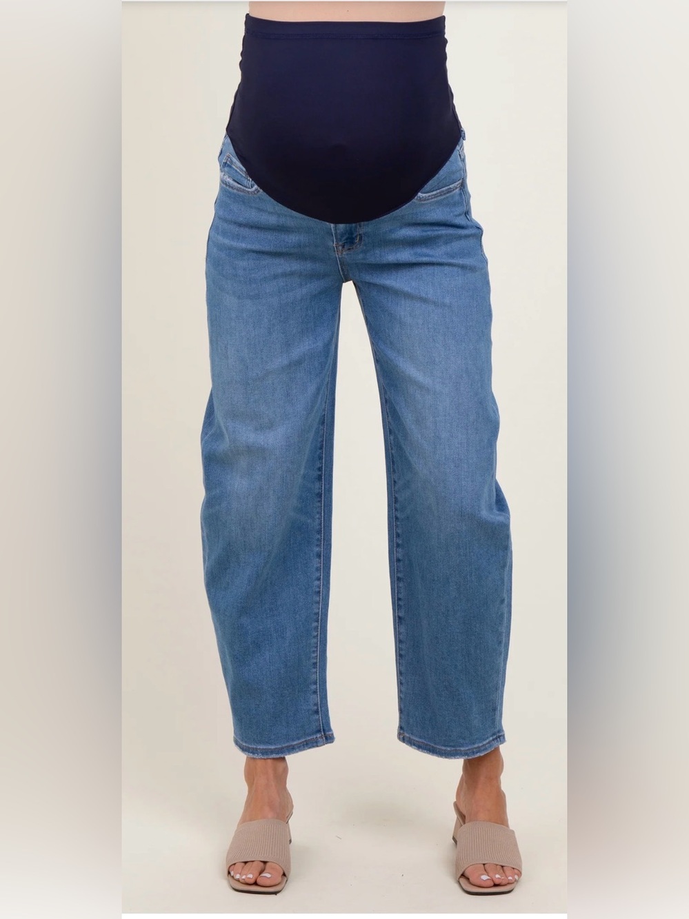 Pink Blush Maternity Barrel Jeans
